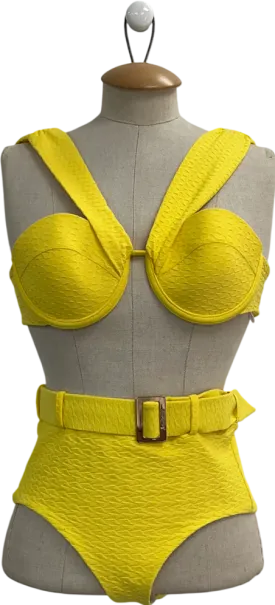 Arabella London Yellow The Modern Bustier High Waist Bikini In Sunbeam UK 6