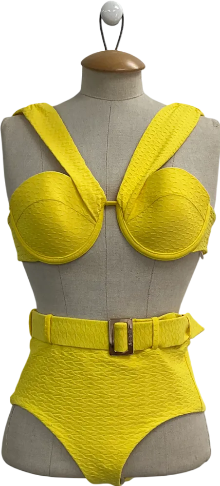 Arabella London Yellow The Modern Bustier High Waist Bikini In Sunbeam UK 6