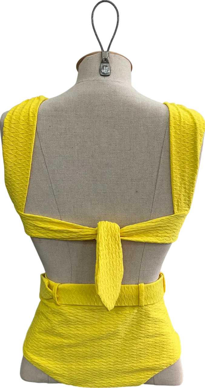 Arabella London Yellow The Modern Bustier High Waist Bikini In Sunbeam UK 6