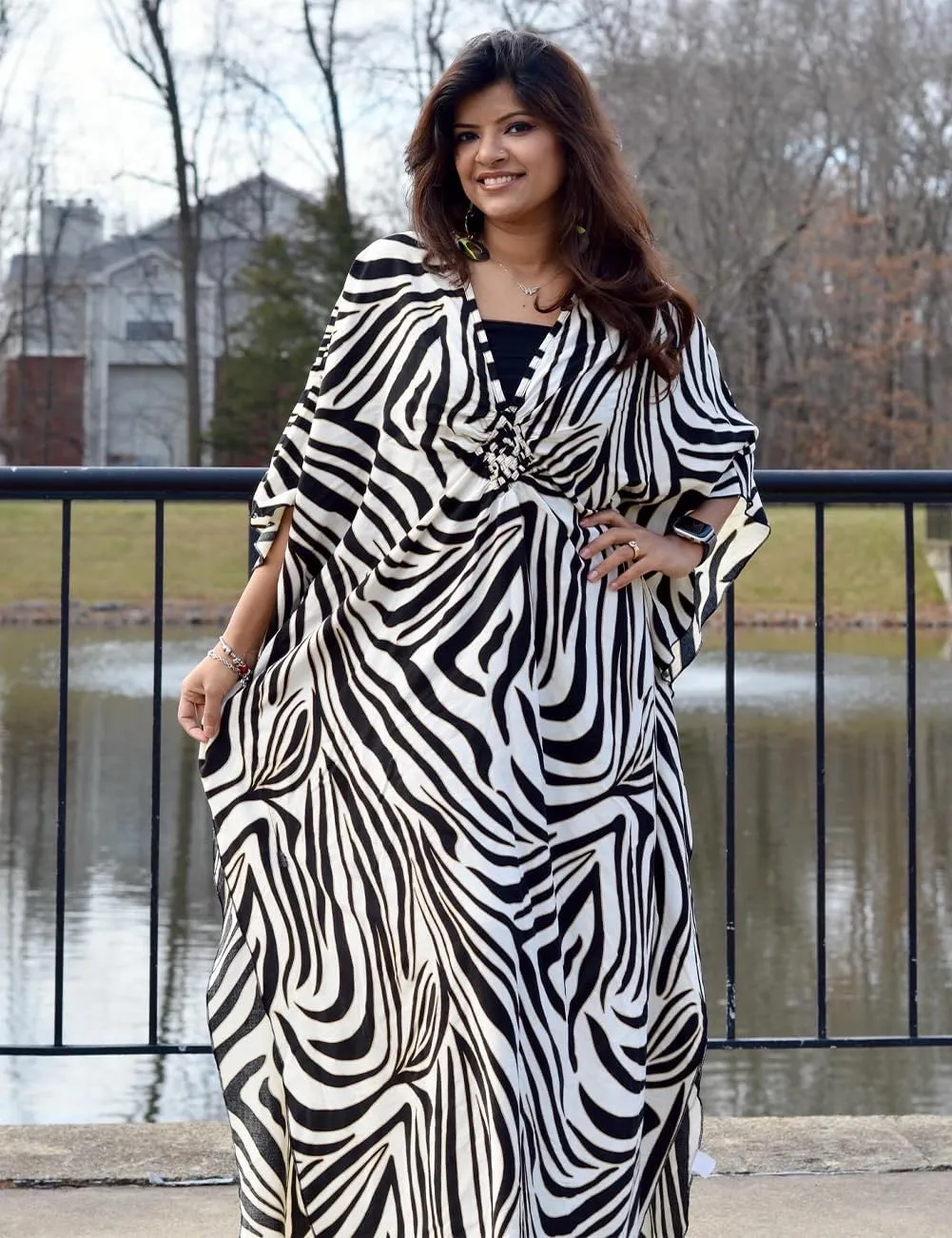 Bsubseach Kaftan Dresses for Women Plus Size Caftan Dress Print Caftan Beach Cover Up 70s Dress
