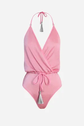BubbleGum Glitter V-Swimsuit