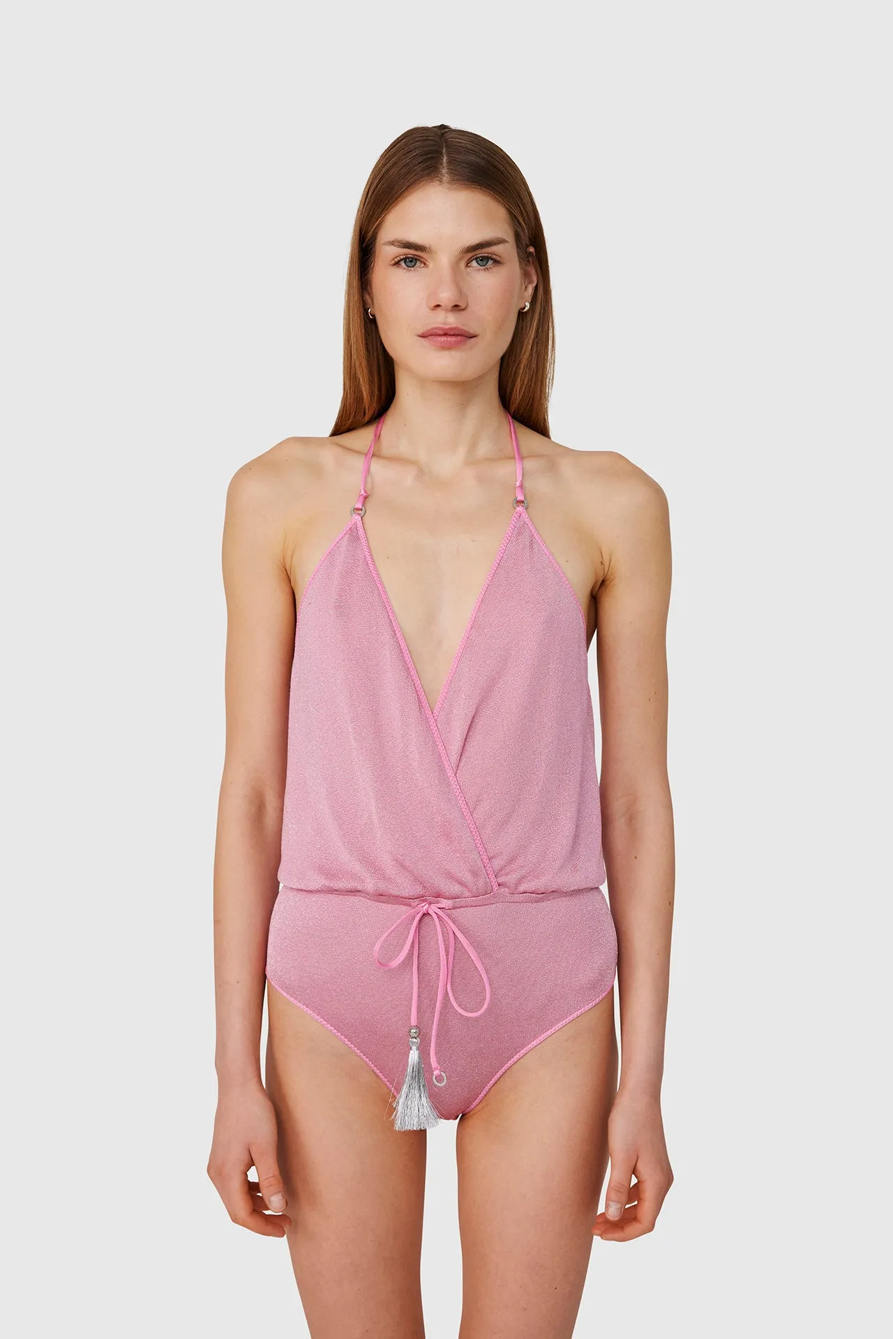 BubbleGum Glitter V-Swimsuit