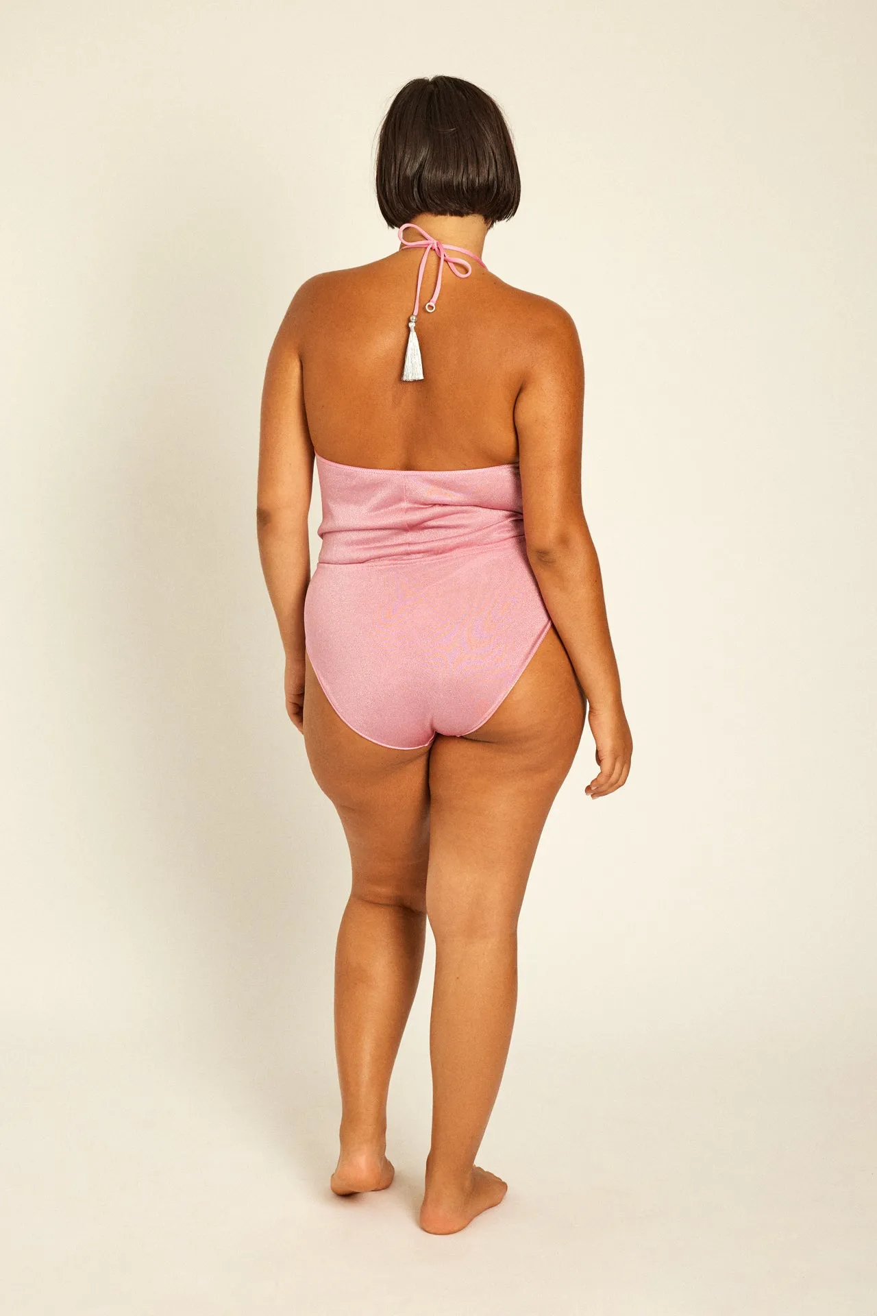 BubbleGum Glitter V-Swimsuit