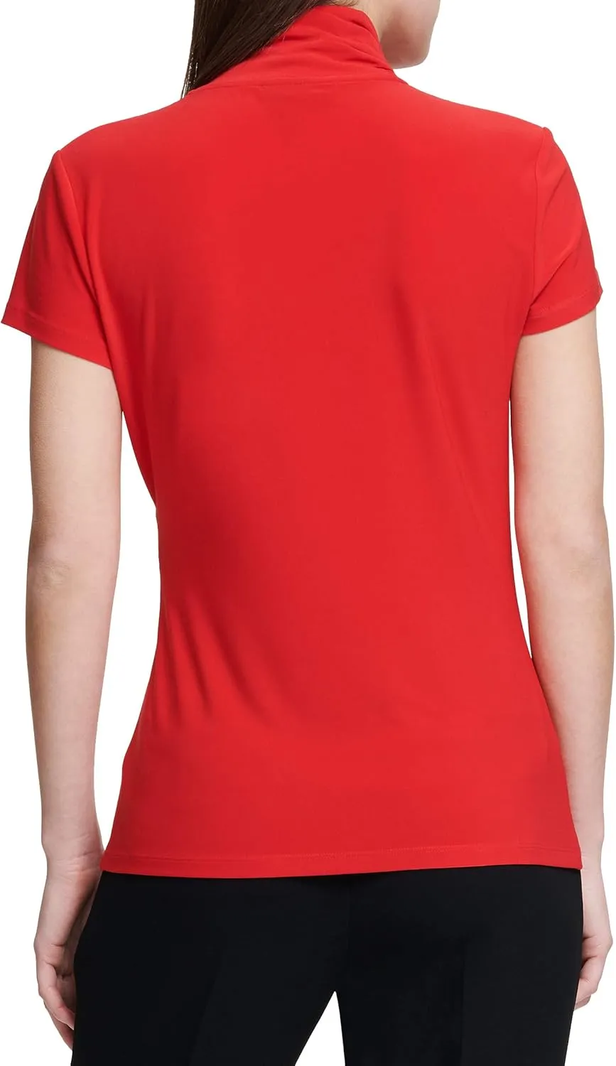 DKNY Women's Short Sleeve Suit Blouse