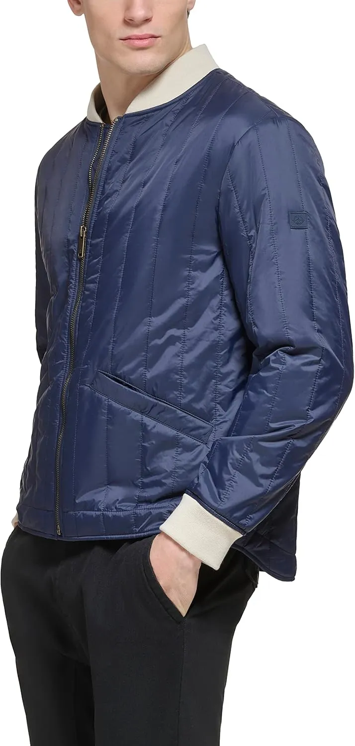 Dockers Men's Channel Quilted Open Bottom Bomber Jacket