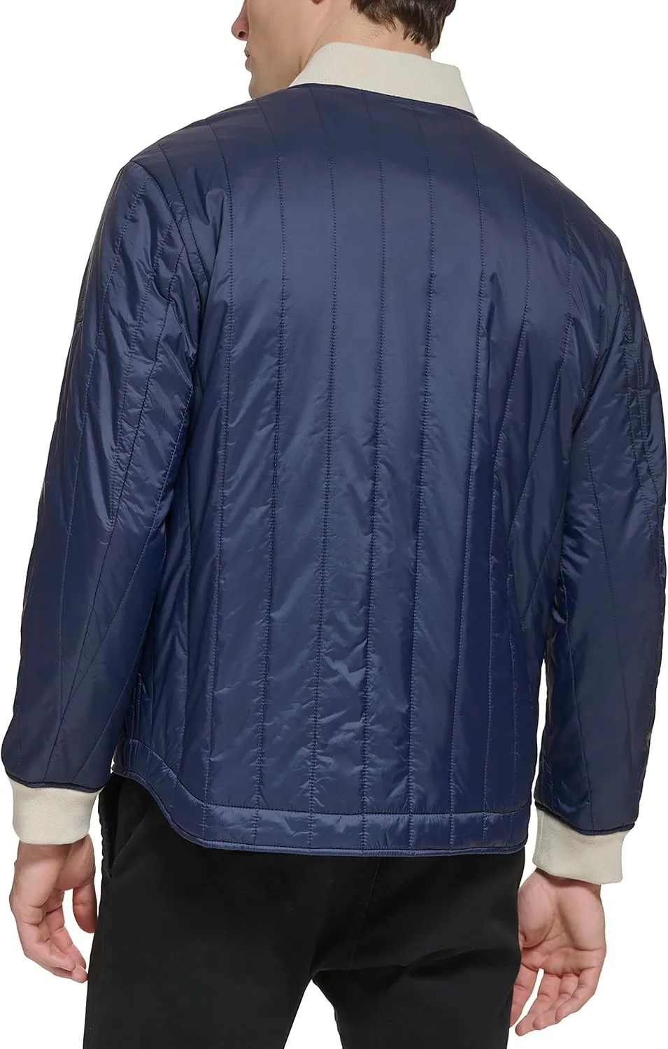 Dockers Men's Channel Quilted Open Bottom Bomber Jacket