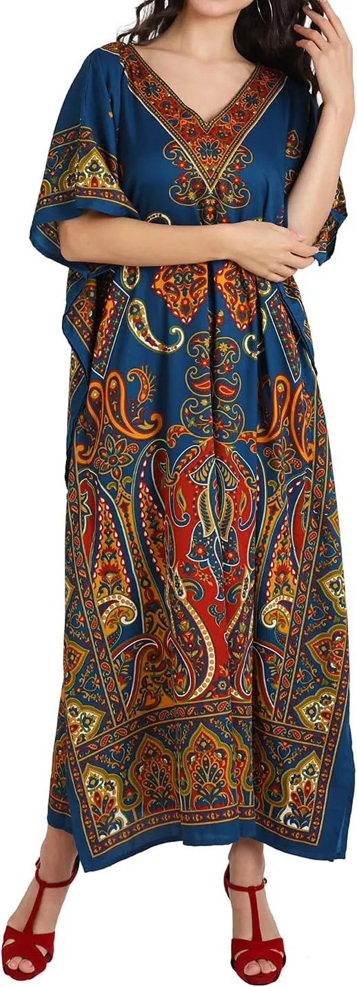 Miss Lavish London Kaftan Dresses for Women Beach Coverups Plus Size African & Dubai Kaftans Ideal for Loungewear & Swimwear
