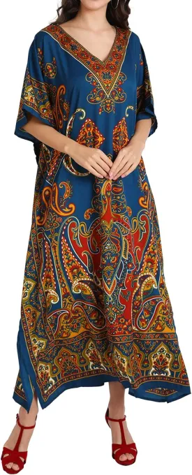 Miss Lavish London Kaftan Dresses for Women Beach Coverups Plus Size African & Dubai Kaftans Ideal for Loungewear & Swimwear