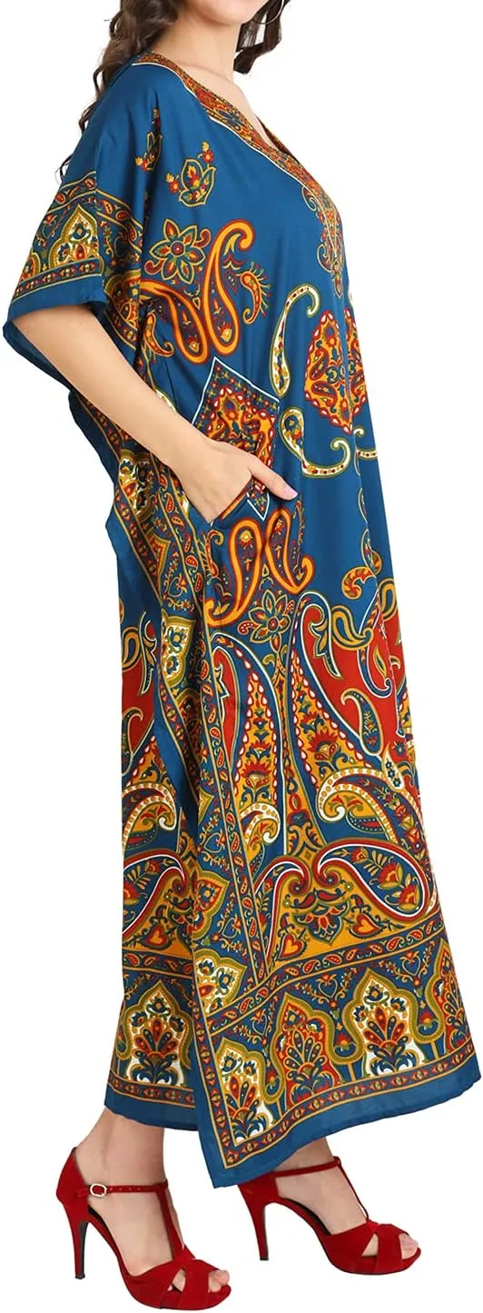 Miss Lavish London Kaftan Dresses for Women Beach Coverups Plus Size African & Dubai Kaftans Ideal for Loungewear & Swimwear