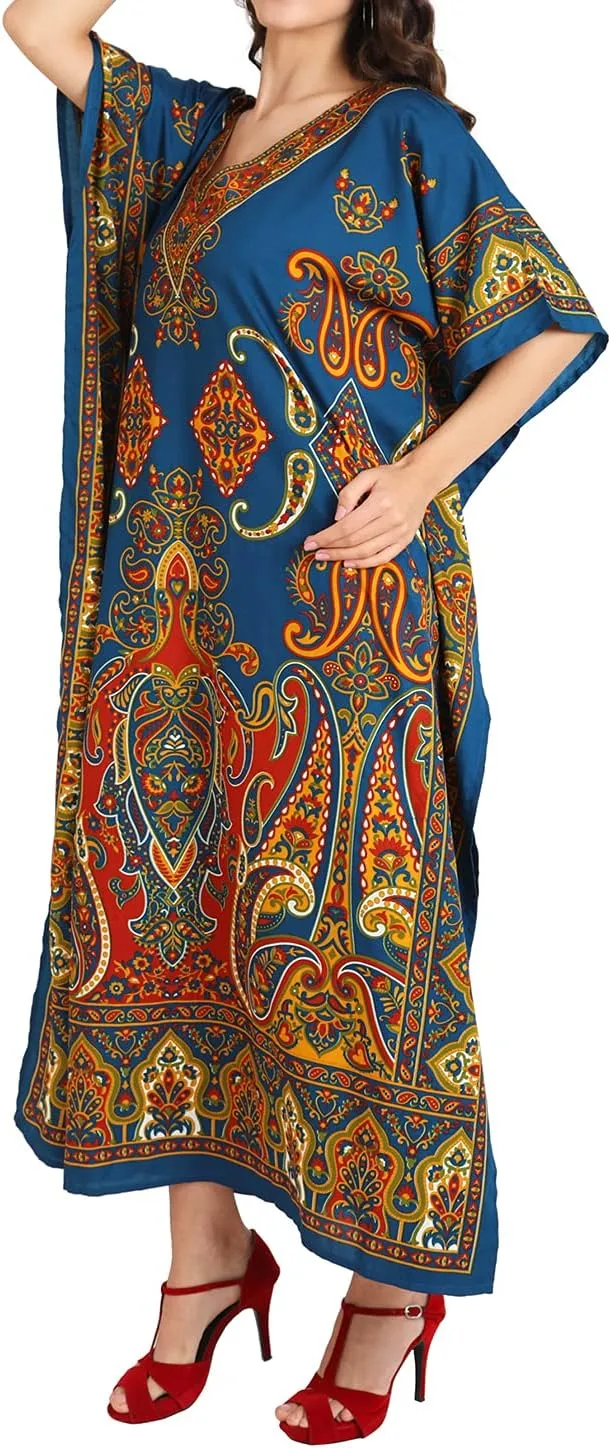 Miss Lavish London Kaftan Dresses for Women Beach Coverups Plus Size African & Dubai Kaftans Ideal for Loungewear & Swimwear