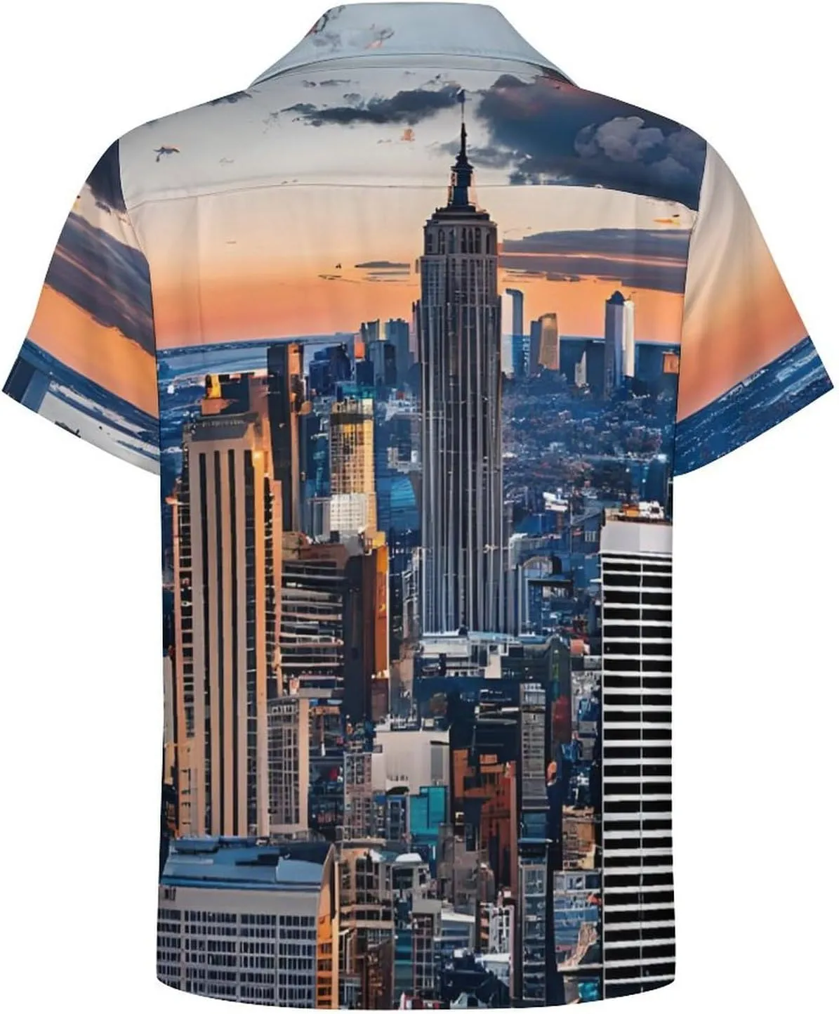 New York City Print Cuban Collar Shirt Classic Design for Comfort and Style