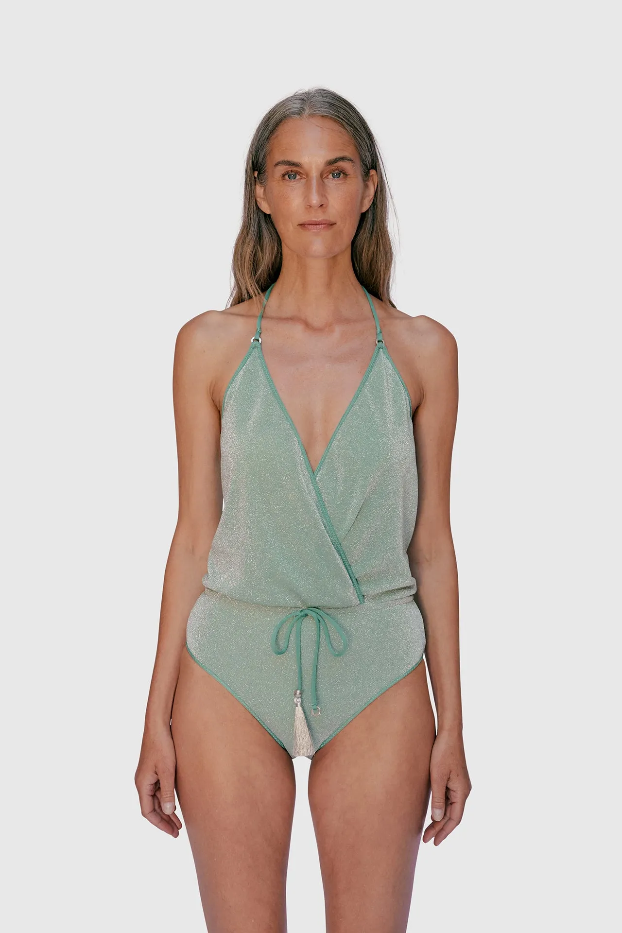Ocean Glitter V-Swimsuit