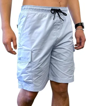 Southpole Men's Tech Woven Nylon Cargo Shorts, Quick Dry, Lightweight, Adjustable Waist