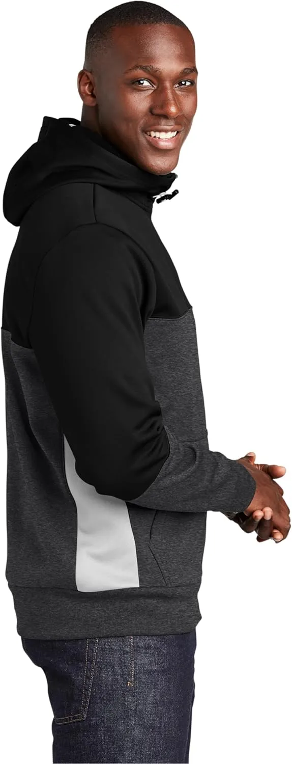 SPORT-TEK Tech Fleece Colorblock Full-Zip Hooded Jacket ST245