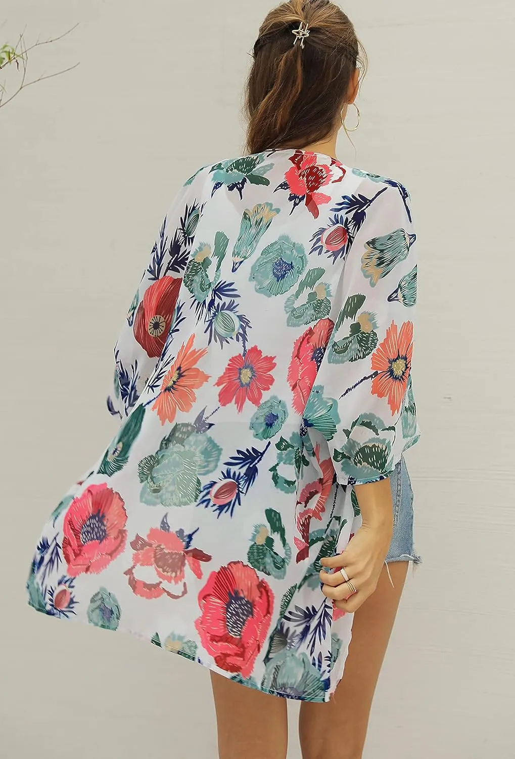 Women's Kimono Swimsuit Coverups Summer Beach Casual Loose Cardigans for Swimwear