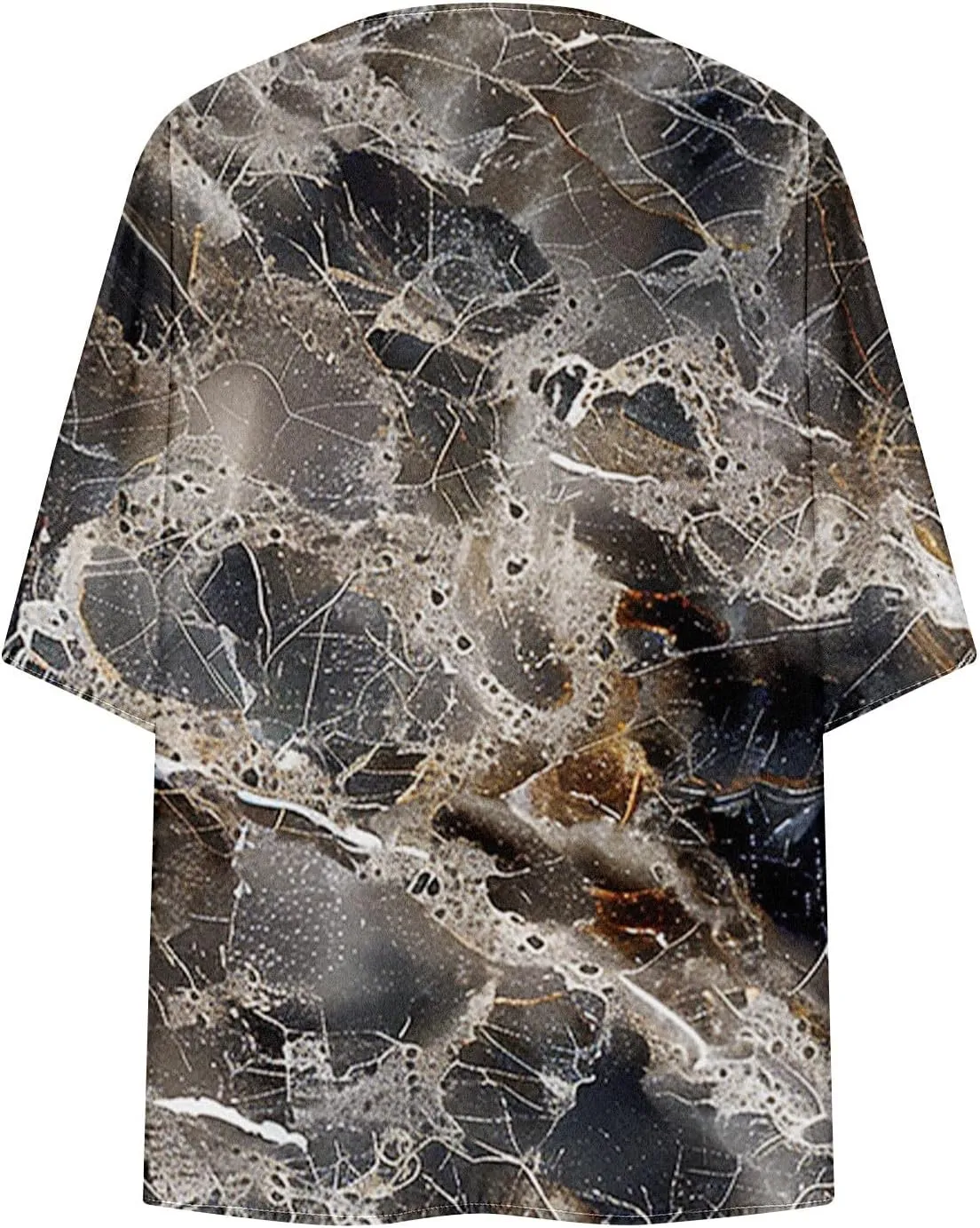 Womens Kimonos Floral Print Puff Sleeve Cardigan Loose Fit Beach Wear Cover Up Swimwear Casual Blouse Top Shirt