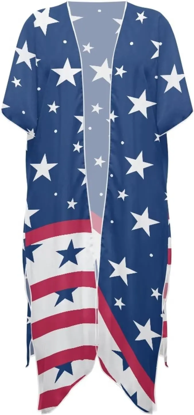 Women's Kimonos Swimsuit Coverups Bikini Swimwear Sheer Beach Cover Up Floral Print Casual Plus Size Cardigan